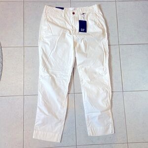 New Gap white high rise straight khaki